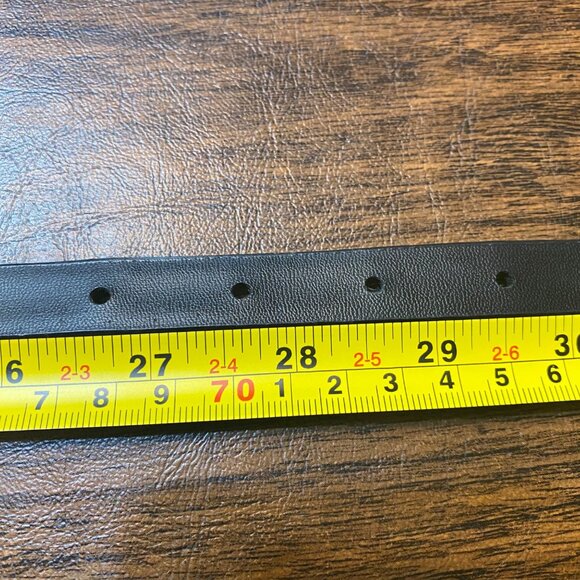 Vtg Liz Claiborne Jeweled Buckle Black Leather Blend Belt Women S Waist 27"-31" - Picture 9 of 10